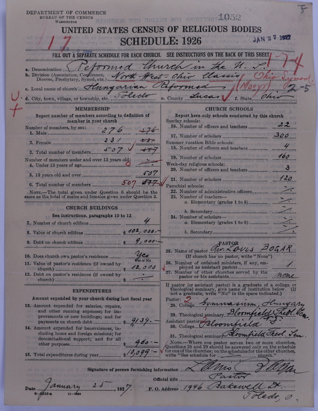Scan of Reformed Church in the United States: 1052