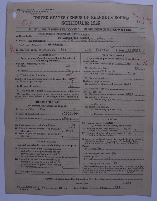 Scan of Reorganized Church of Jesus Christ of Latter Day Saints: 105