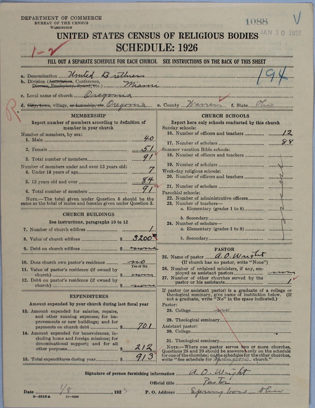 Scan of Church of the United Brethren in Christ: 1088