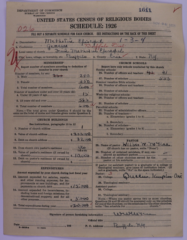 Scan of Methodist Episcopal Church: 1611