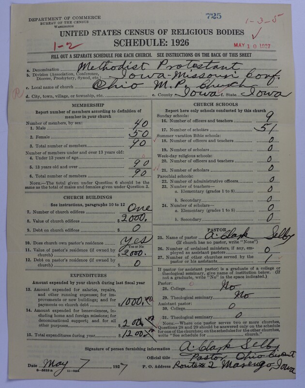 Scan of Methodist Protestant Church: 725