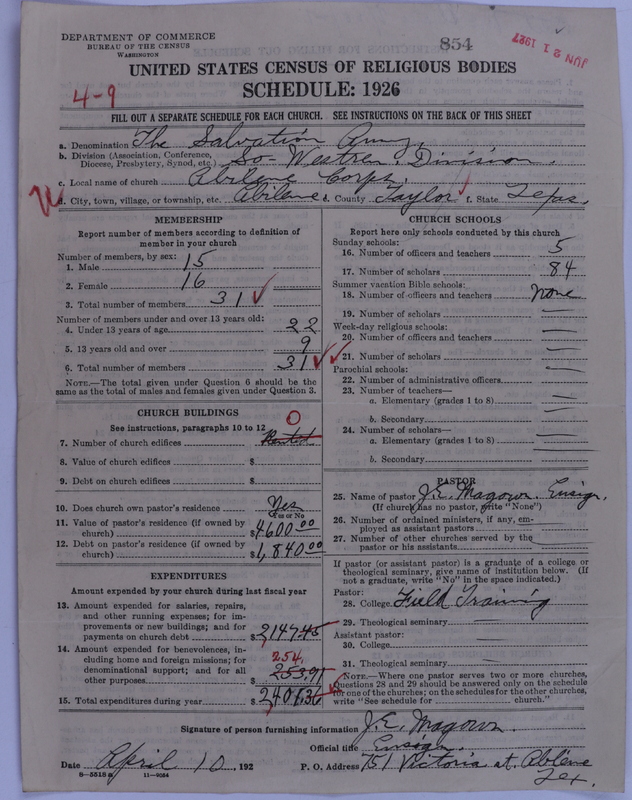 Scan of Salvation Army: 854