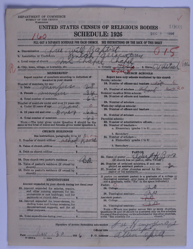 Scan of Free Will Baptists: 1003