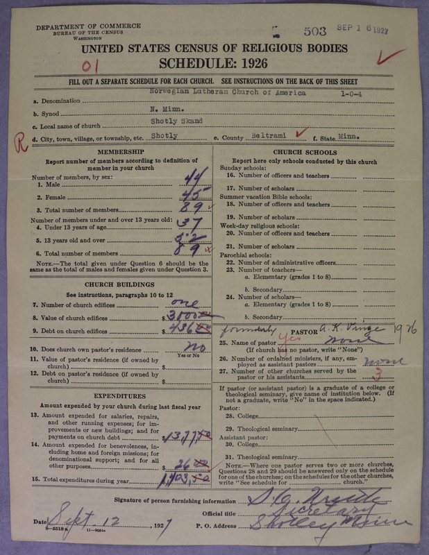 Scan of Norwegian Lutheran Church of America: 503