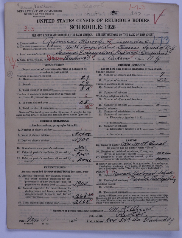 Scan of Reformed Church in America: 167