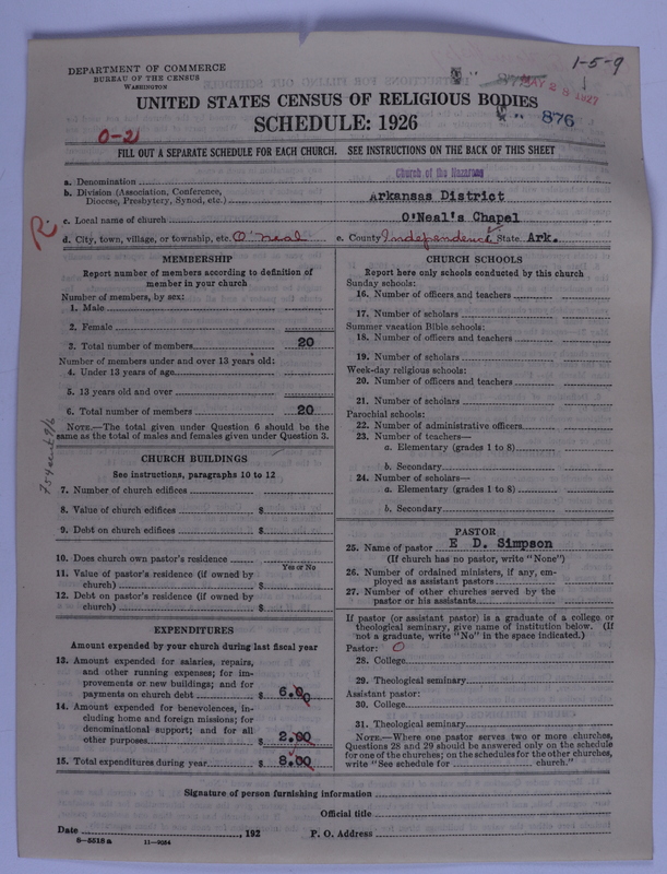 Scan of Church of the Nazarene: 876
