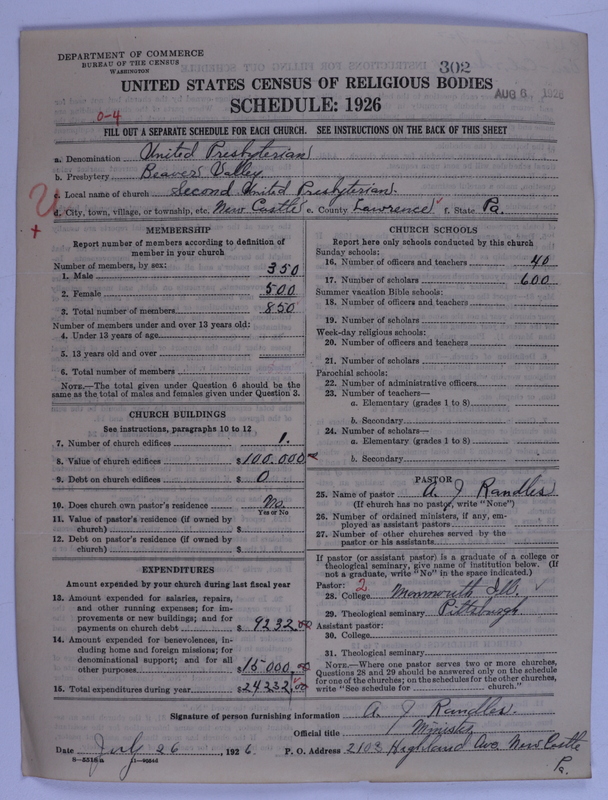 Scan of United Presbyterian Church of North America: 302