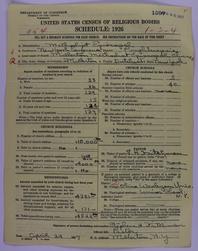 Scan of Methodist Episcopal Church: 1597