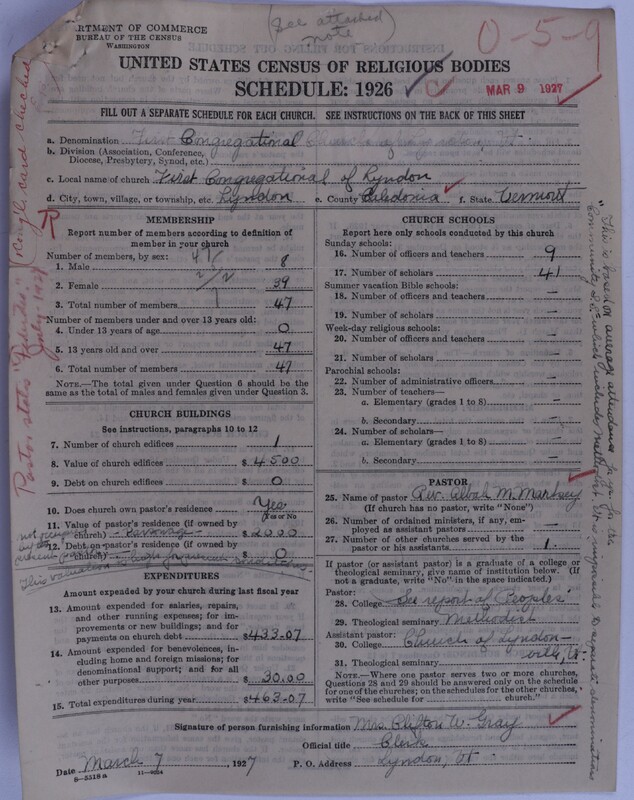 Scan of Federated Churches: 45