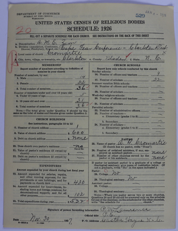Scan of African Methodist Episcopal Zion Church: 529