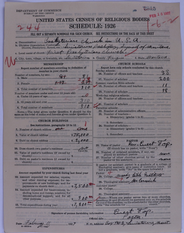 Scan of Presbyterian Church in the United States of America: 7815