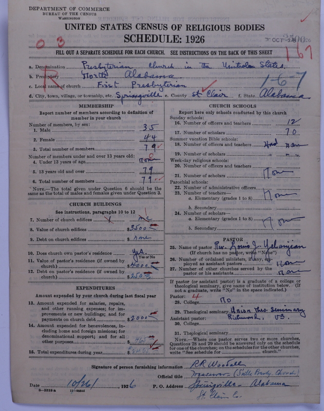 Scan of Presbyterian Church in the United States: 2500