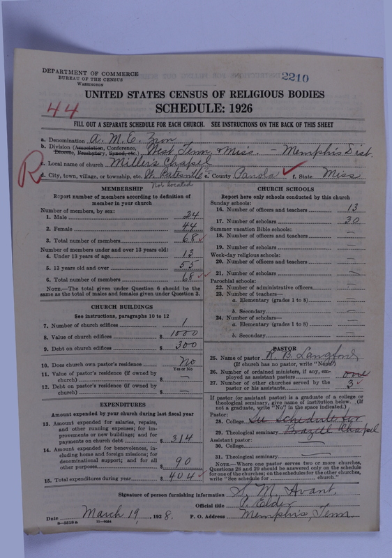 Scan of African Methodist Episcopal Zion Church: 2210