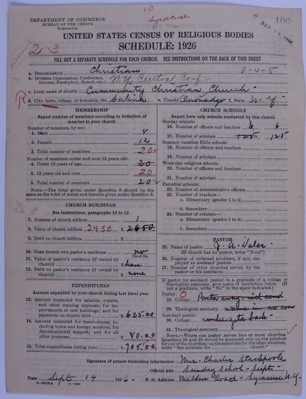 Scan of Christian Church (General Convention of the Christian Church): 100