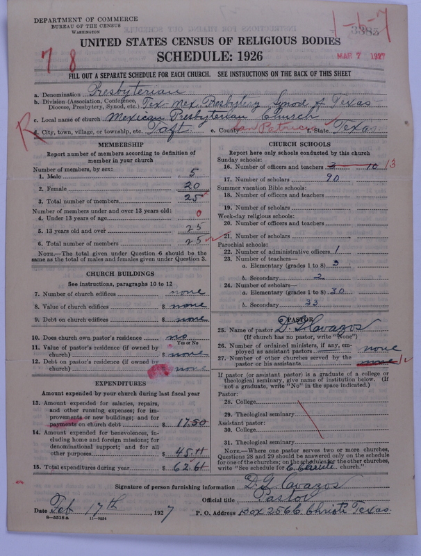 Scan of Presbyterian Church in the United States: 3385