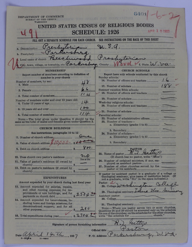 Scan of Presbyterian Church in the United States of America: 6401