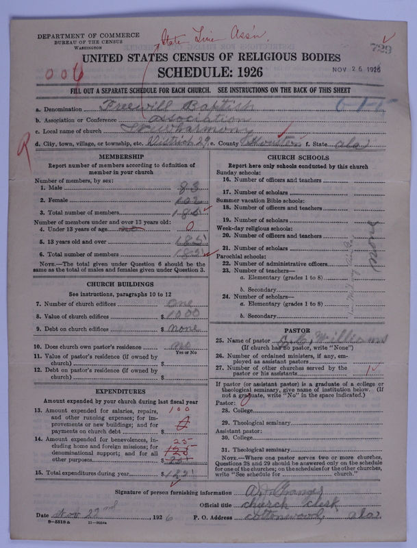 Scan of Free Will Baptists: 729