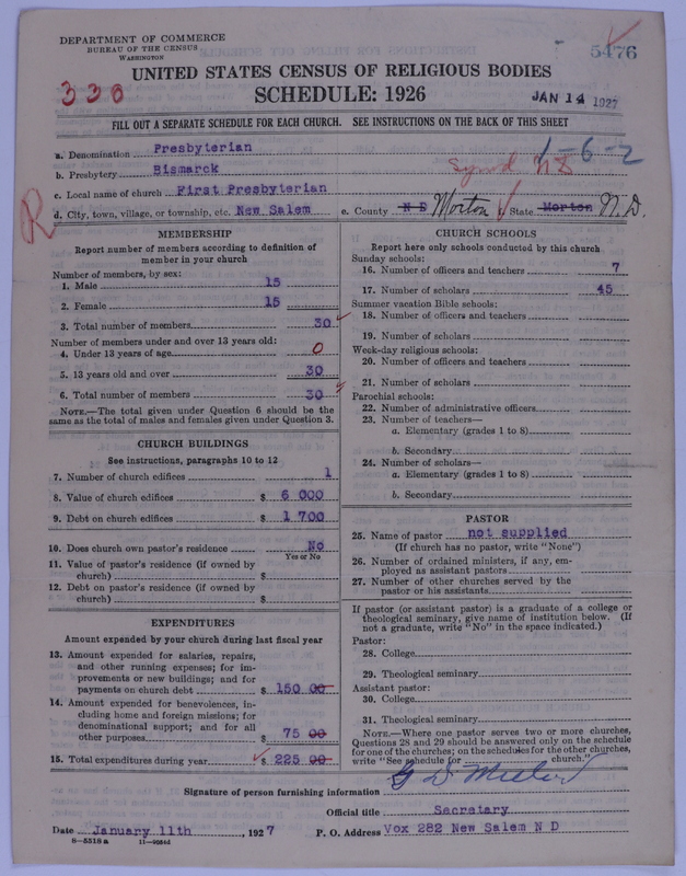 Scan of Presbyterian Church in the United States of America: 5476