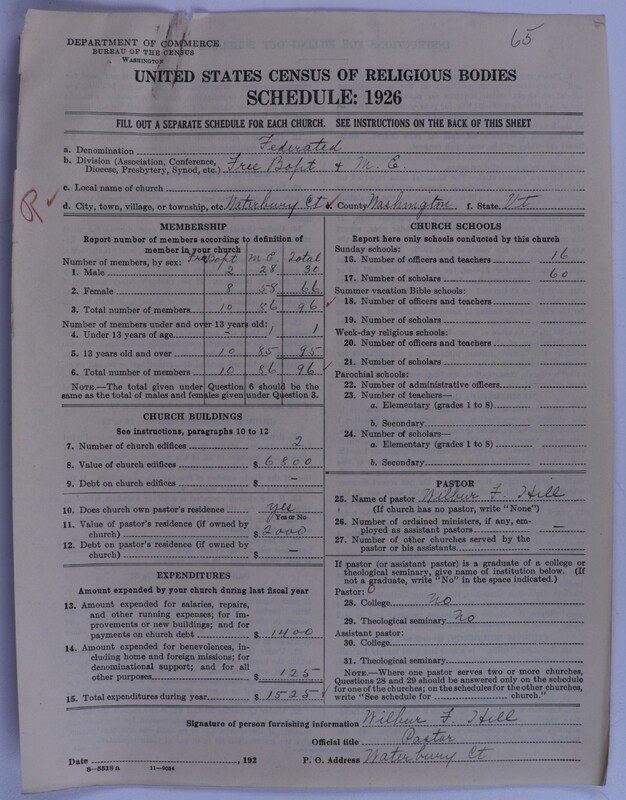Scan of Federated Churches: 65