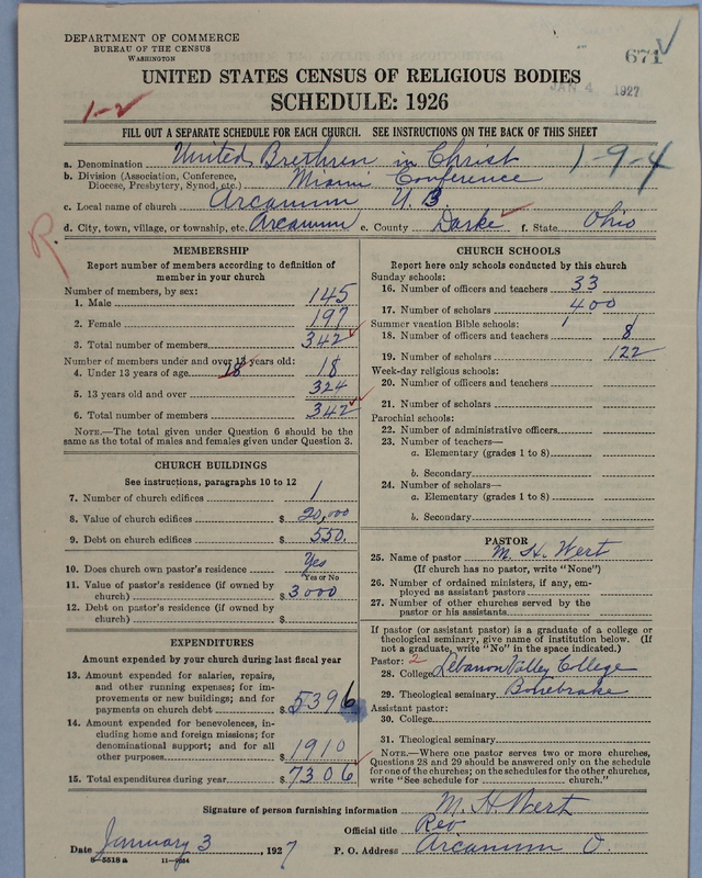 Scan of Church of the United Brethren in Christ: 671