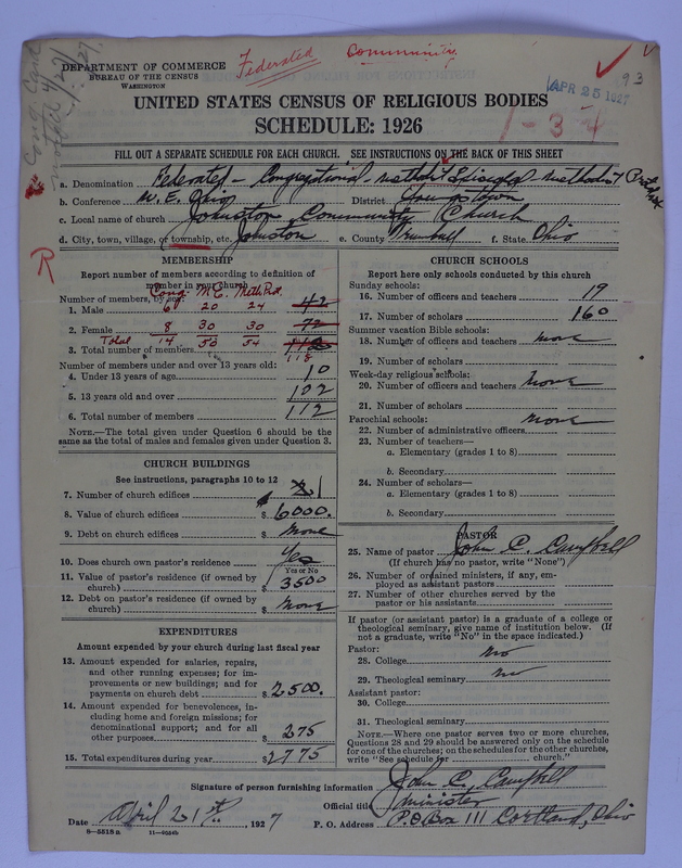 Scan of Federated Churches: 93