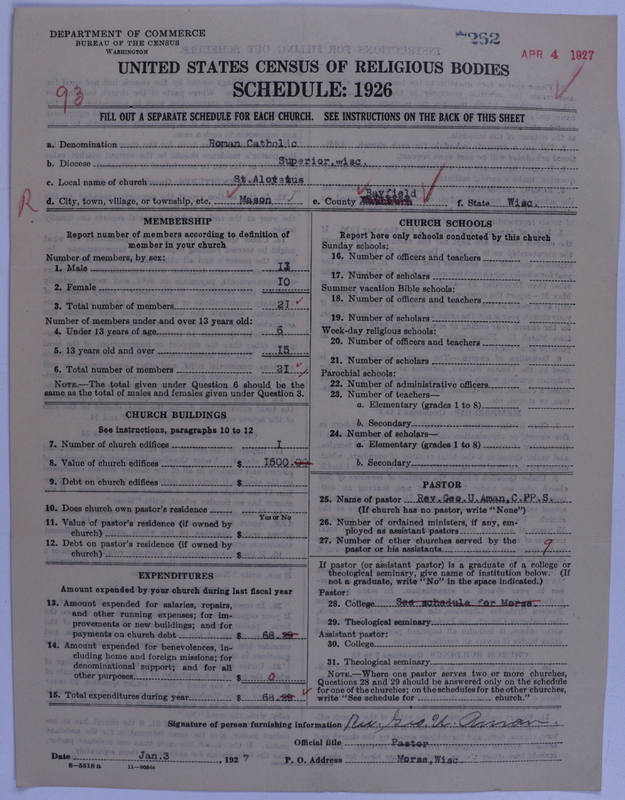 Scan of Roman Catholic Church: 7262
