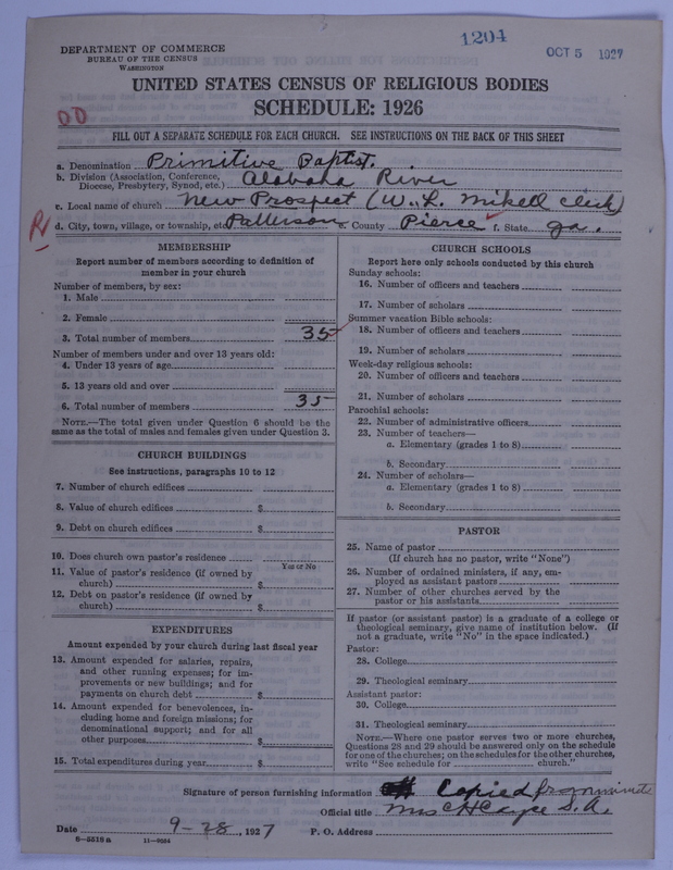 Scan of Primitive Baptists: 1204