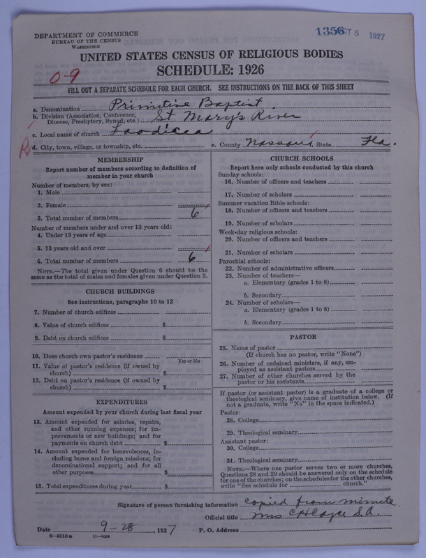 Scan of Primitive Baptists: 1356