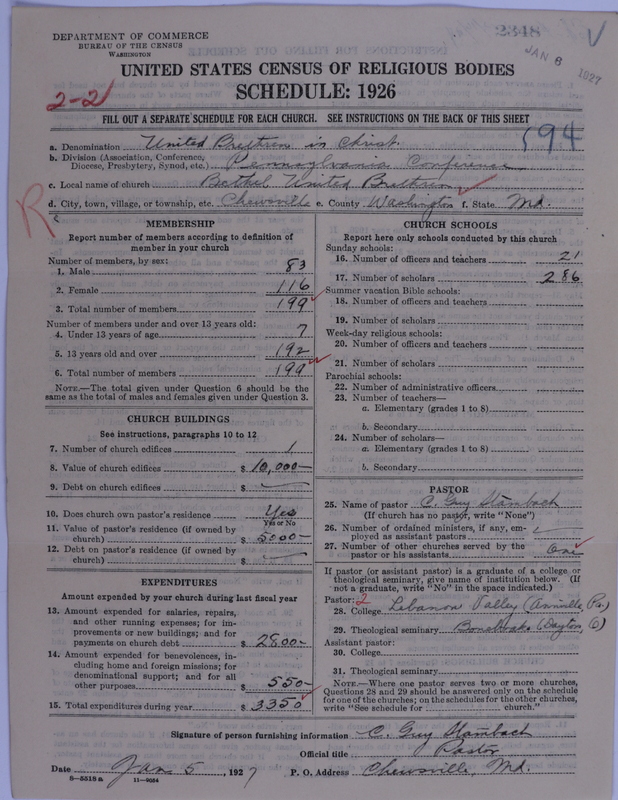Scan of Church of the United Brethren in Christ: 2348