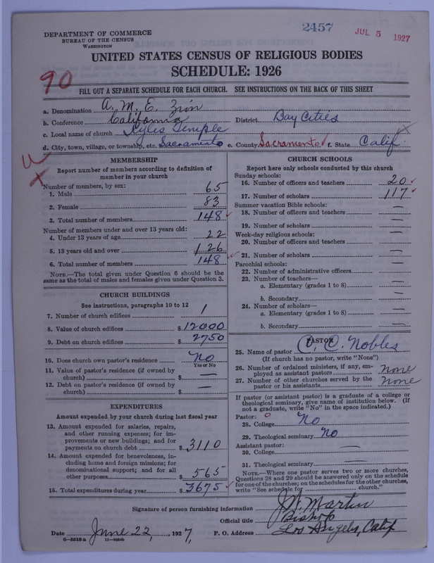 Scan of African Methodist Episcopal Zion Church: 2457