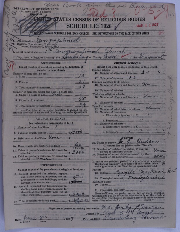Scan of Federated Churches: 53