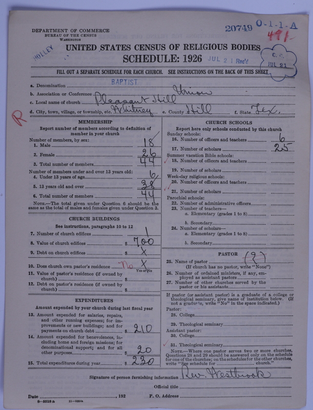 Scan of Negro Baptists: 20749