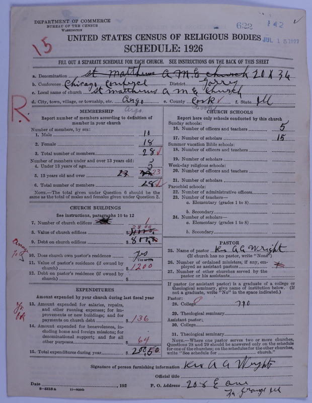 Scan of African Methodist Episcopal Church: 622