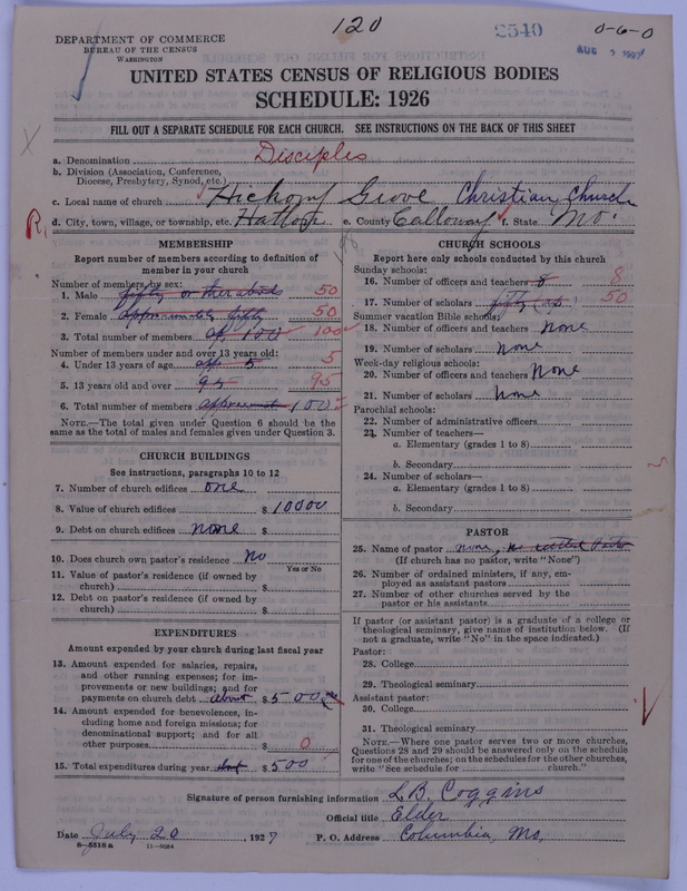 Scan of Disciples of Christ: 2540