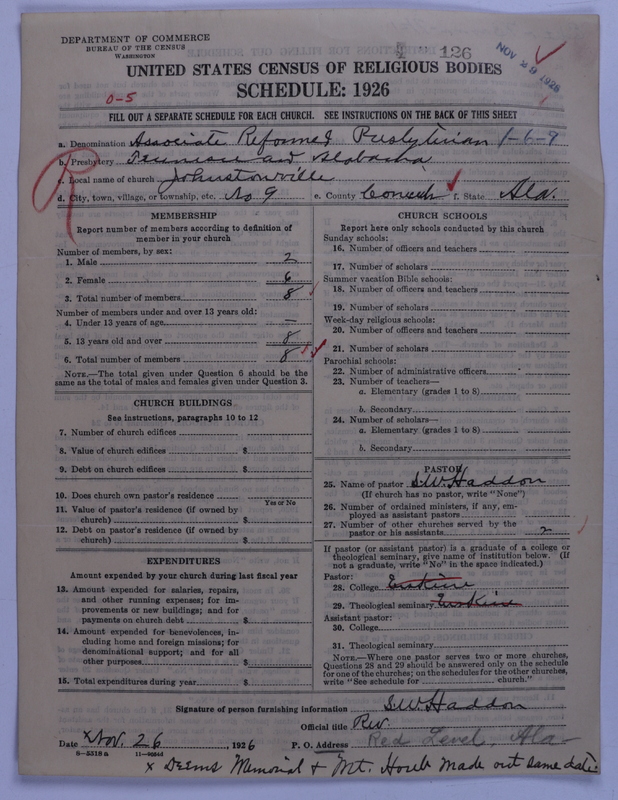 Scan of Associate Reformed Presbyterian Church: 126