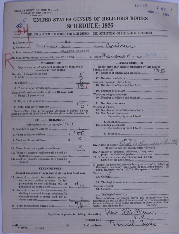 Scan of African Methodist Episcopal Church: 6456