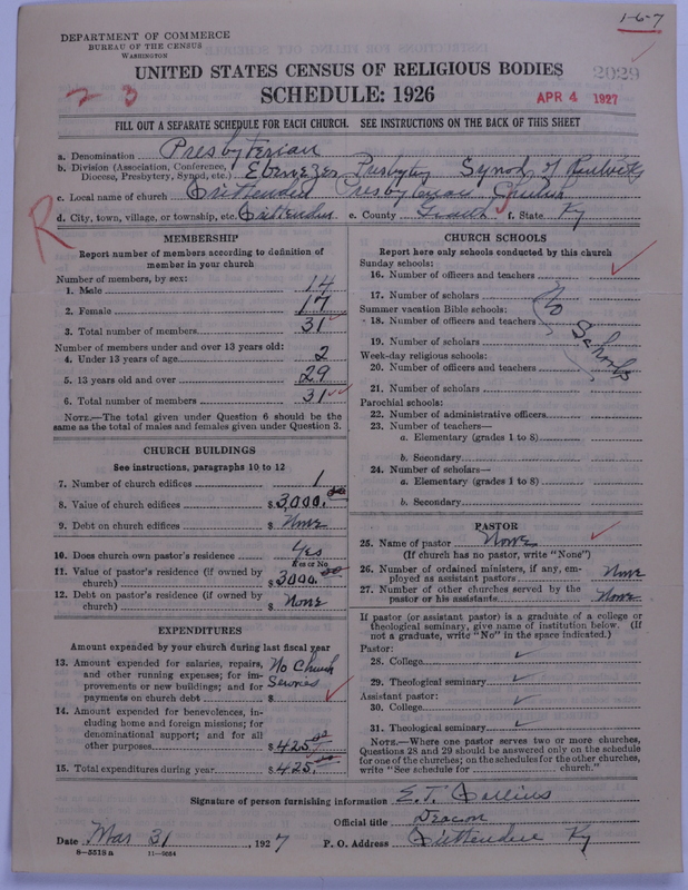 Scan of Presbyterian Church in the United States: 2029