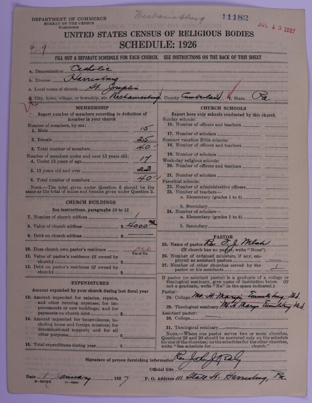 Scan of Roman Catholic Church: 11182