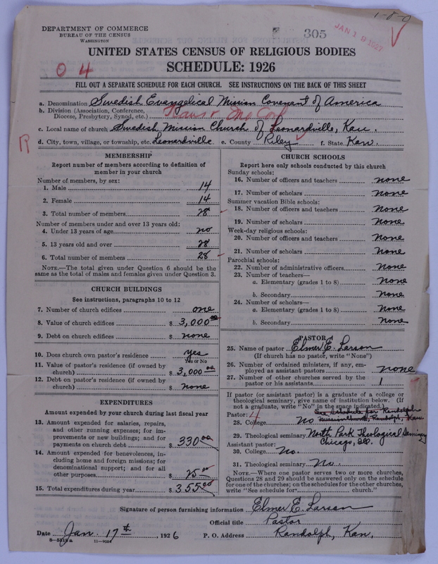 Scan of Swedish Evangelical Mission Covenant of America: 305