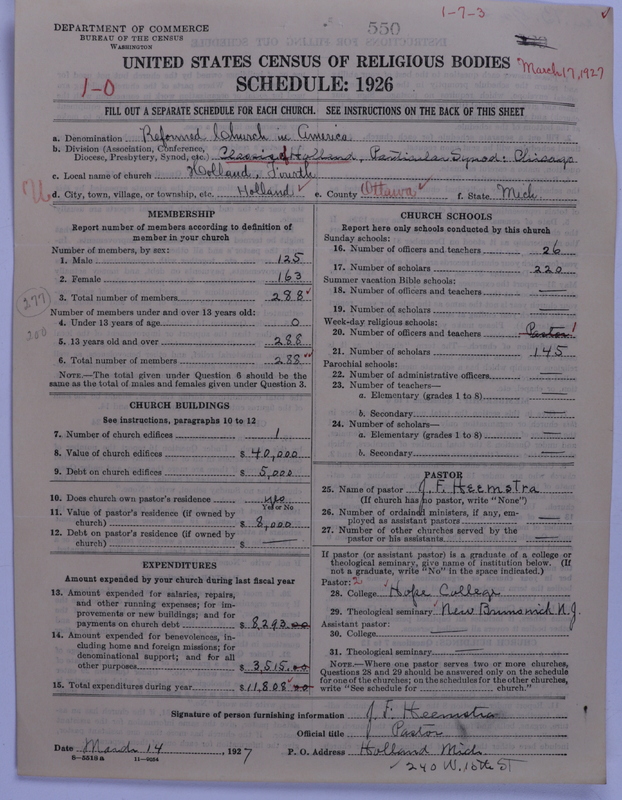 Scan of Reformed Church in America: 550
