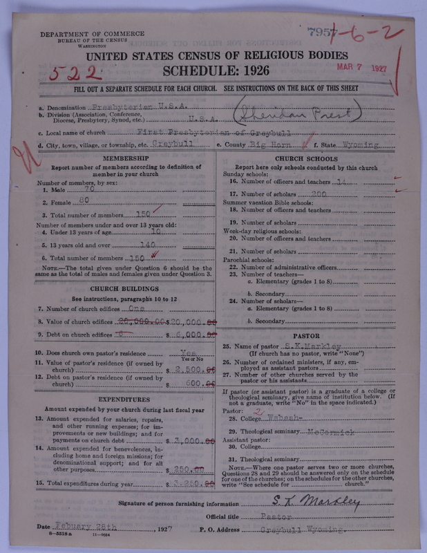 Scan of Presbyterian Church in the United States of America: 7957