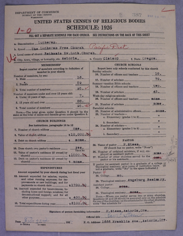 Scan of Lutheran Free Church: 387