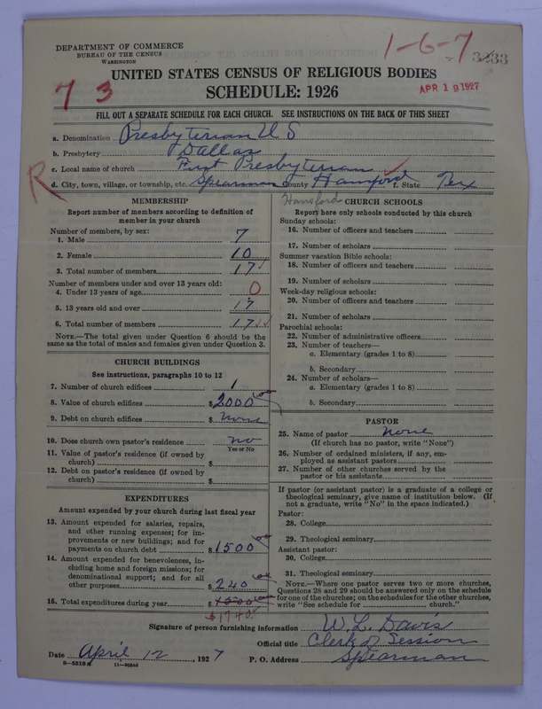 Scan of Presbyterian Church in the United States: 3233