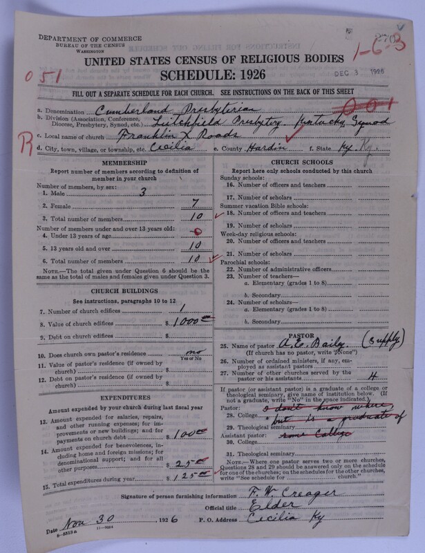 Scan of Cumberland Presbyterian Church: 270