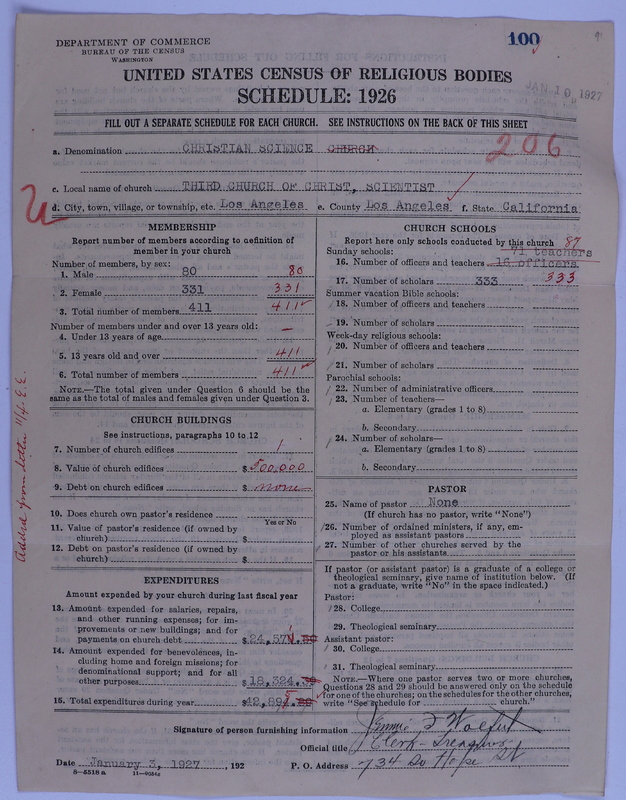 Scan of Church of Christ, Scientist: 100