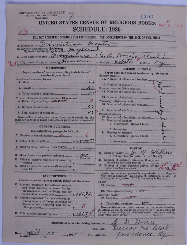 Scan of Primitive Baptists: 1493