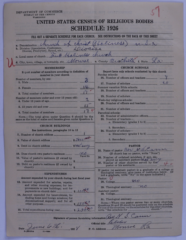 Scan of Church of Christ (Holiness) U.S.A.: 57