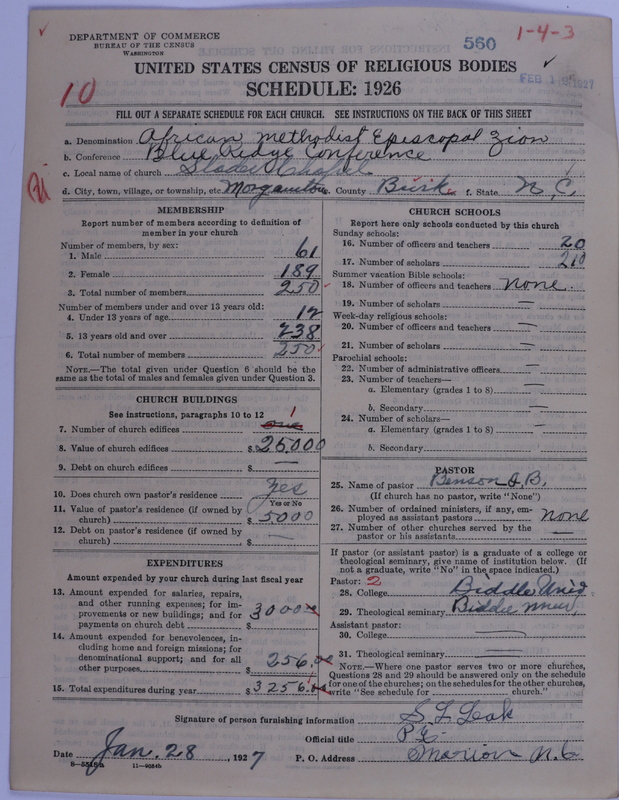 Scan of African Methodist Episcopal Zion Church: 560
