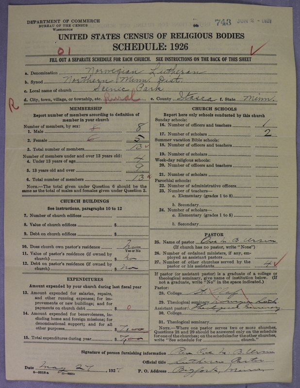 Scan of Norwegian Lutheran Church of America: 743
