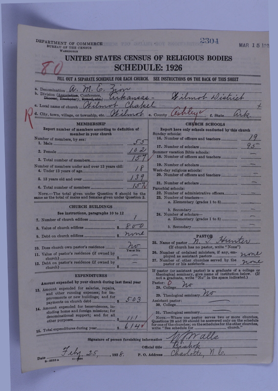 Scan of African Methodist Episcopal Zion Church: 2304